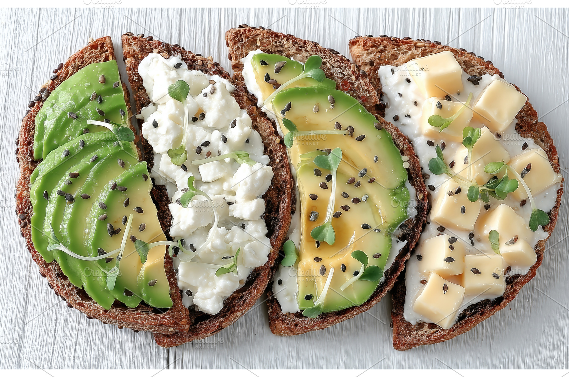 Avocado, tofu cheese, and microgreen, a Food & Drink Photo by ZinetroN