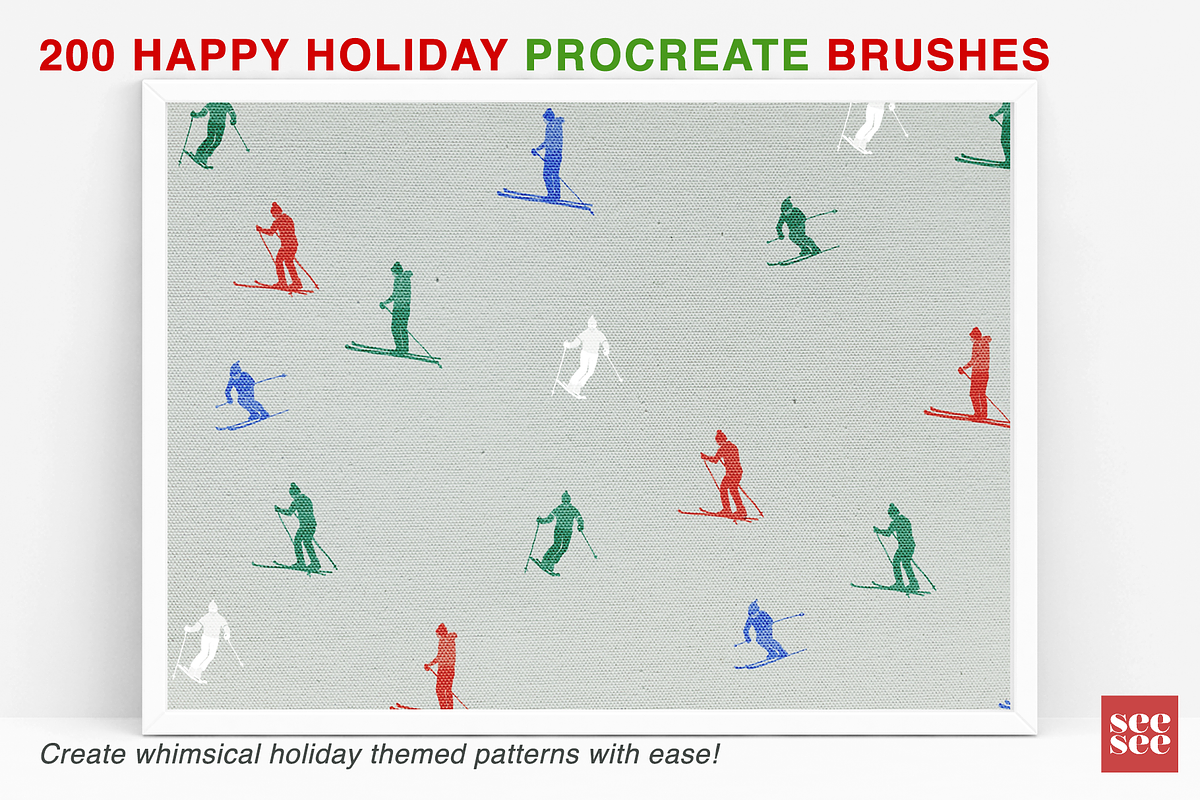 200 Happy Holiday Procreate Brushes, a Brush Add-On by CC CREATIVE CO (Photo 3 of 16)