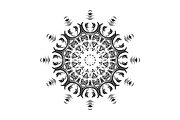 Modern Black and White Mandala Pack, a Decorative Illustration by NJ Himel (Thumbnail 48 of 101)