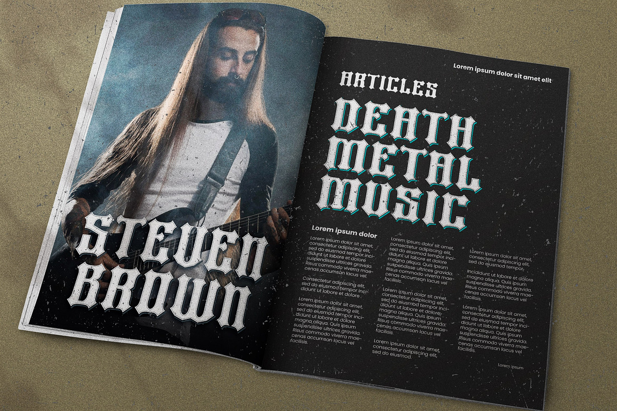Heavy Force a Sharp Display Font, a Blackletter Font by Blankids Studio (Photo 6 of 9)