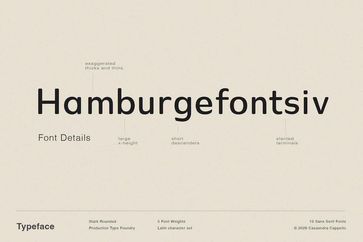 Stark Rounded - A Modern Sans Serif, a Sans Serif Font by Cassandra Cappello (Photo 3 of 9)