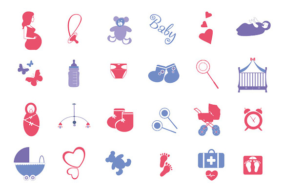 Pregnancy And Baby Icons