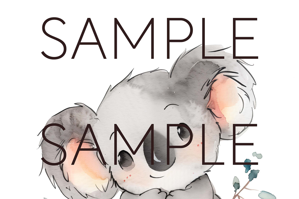 Australian Nursery Koala Clipart, an Animal Illustration by Pawcasso's Portraits (Photo 4 of 10)