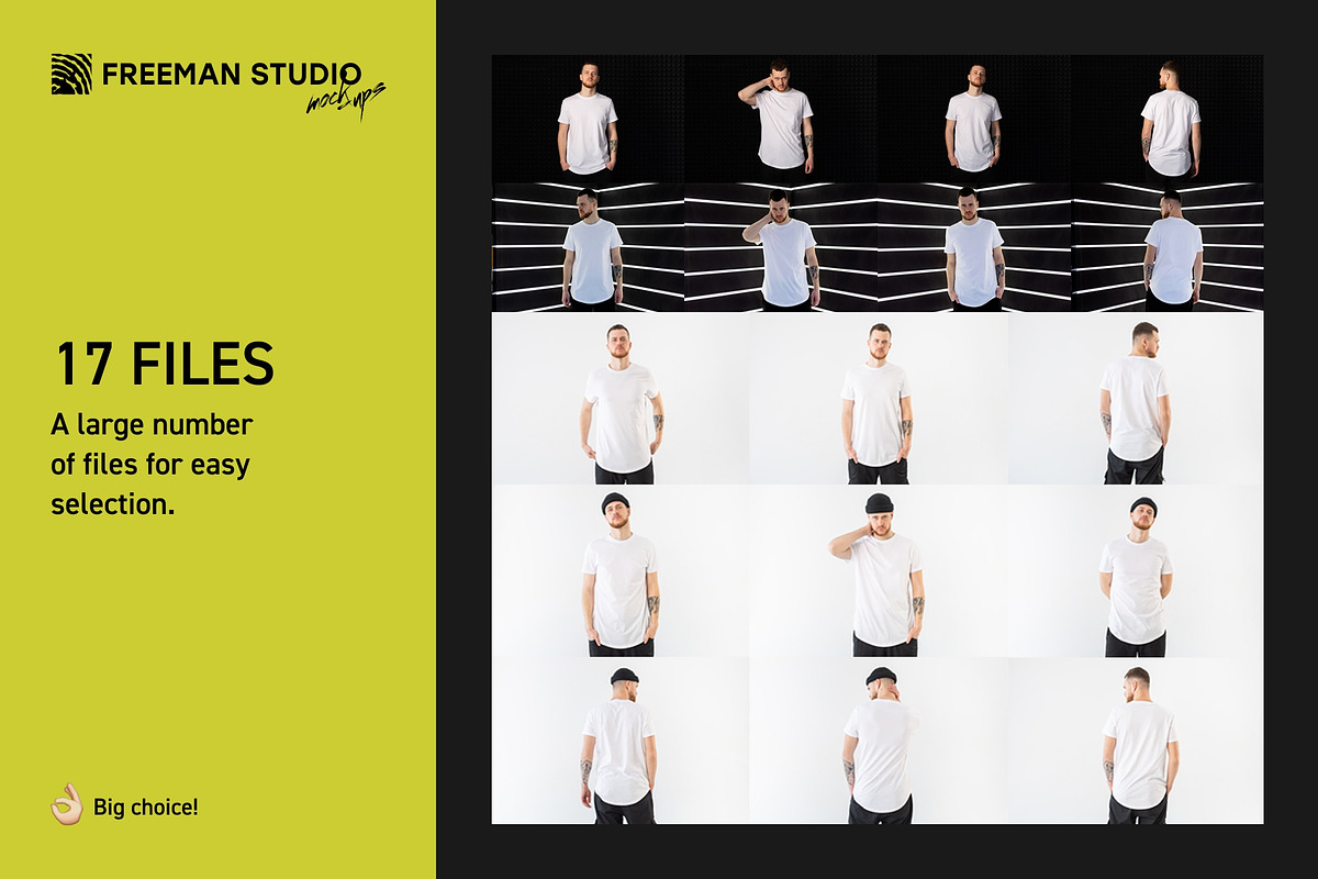 Man's T-Shirt Mock-Up Set, a Shirt Mockup by Freeman Studio (Photo 2 of 16)