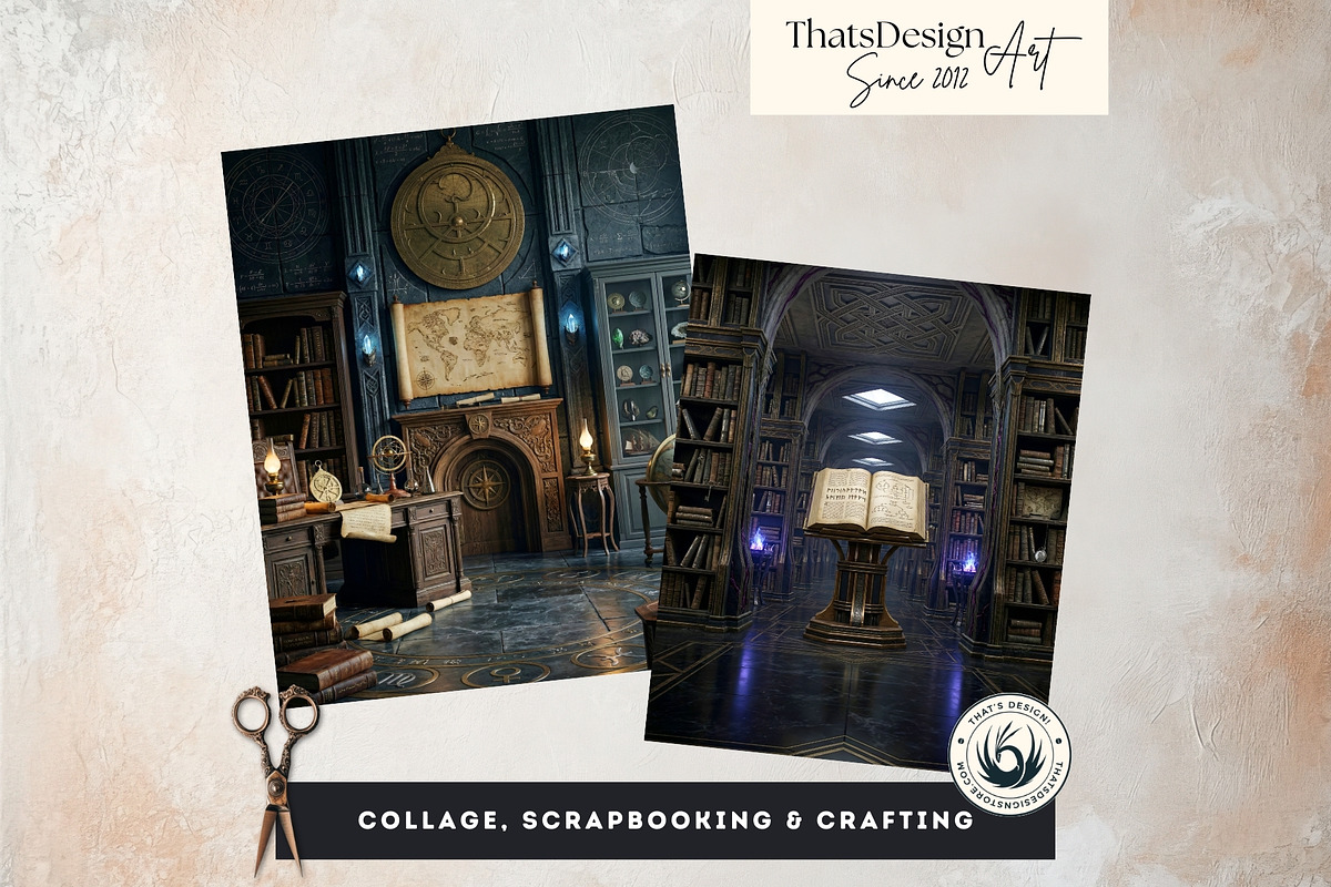 Ars Goetia Dark Fantasy Backdrop Set, a Background Graphic by ThatsDesignArt (Photo 4 of 13)