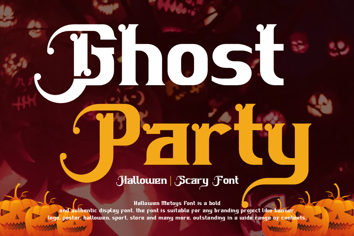 Hallowen Metoys, a Blackletter Font by QR Design Studio (Photo 3 of 10)