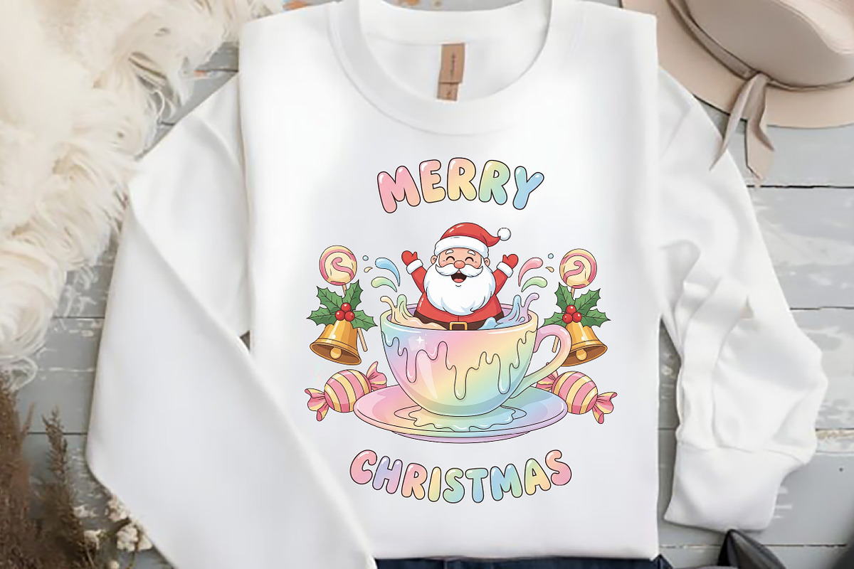 Merry Christmas, Groovy Santa Png, an Illustration by Black Bird Studio (Photo 2 of 4)