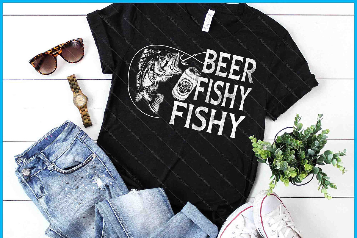 Beer Fishy Fishy Funny Fishing SVG, a Graphic by Creativeusart (Photo 1 of 4)