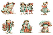 Whimsical Summer Frog Clipart, an Illustration by CreationArt (Thumbnail 2 of 7)