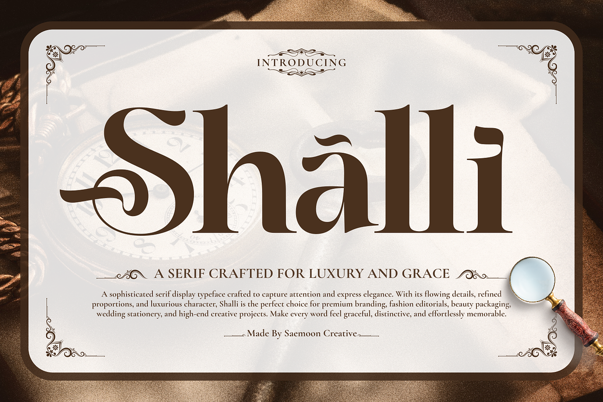 Shalli, a Serif Font by saemoon creative (Photo 1 of 10)