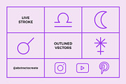 Astrology Symbols | Line Icon Set, an Outline Icon by Abstracto-Create (Thumbnail 7 of 7)