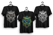 Wolf Head with Geometric Badge, an Animal Illustration by weervector (Thumbnail 4 of 4)