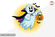 Halloween Ghost Clipart Bundle, a Graphic by crative8112 (Thumbnail 10 of 11)
