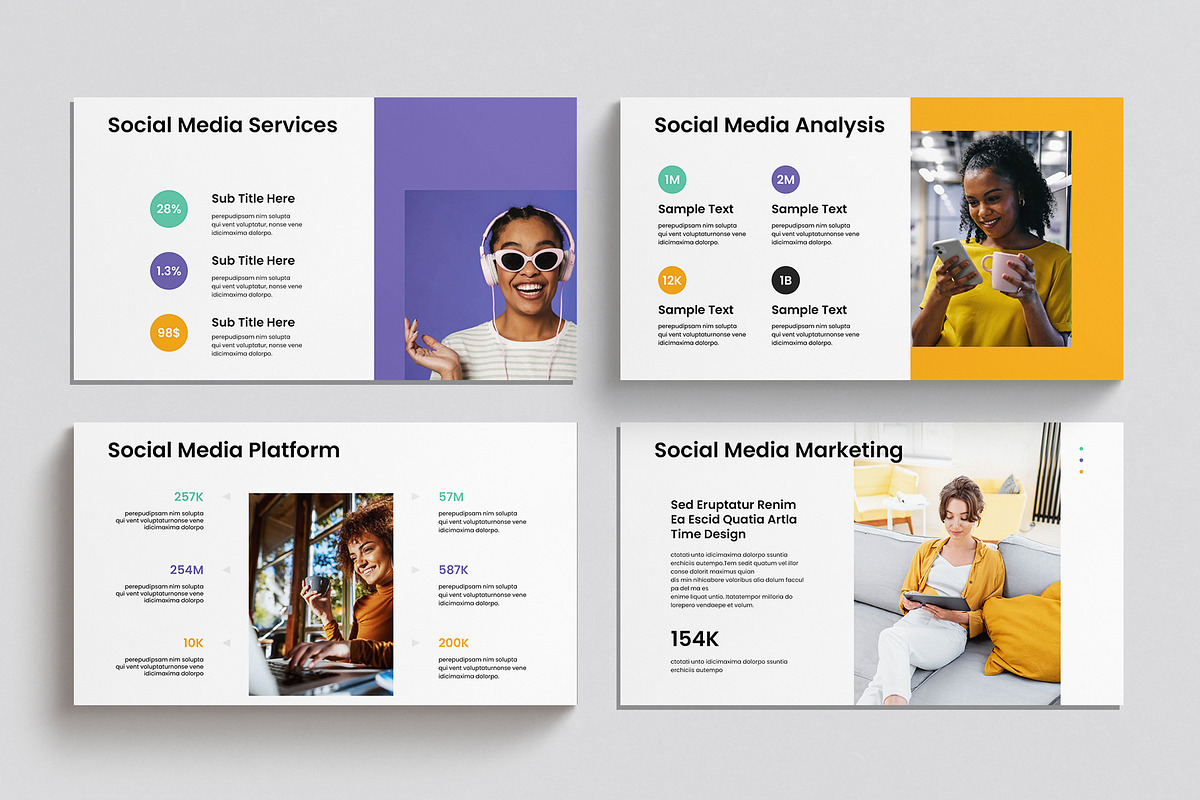 Social Media Presentation Template, a Presentation Template by E-Type (Photo 3 of 5)