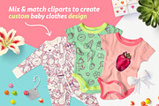 Girls Power. Clipart and pattern set, a Decorative Illustration by yurlick (Thumbnail 7 of 8)