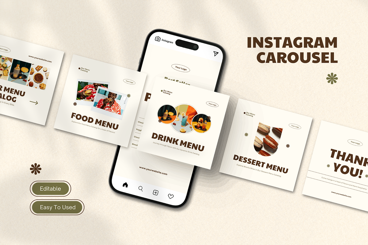 120 Food And Drink Intagram Template, a Social Media Template by Branding Victory STD (Photo 5 of 9)