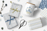 Cottage Dreams patterns, frames, bow, a Pattern Graphic by Cozy pattern shop (Thumbnail 7 of 12)