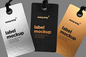 Label Tag PSD Mockup