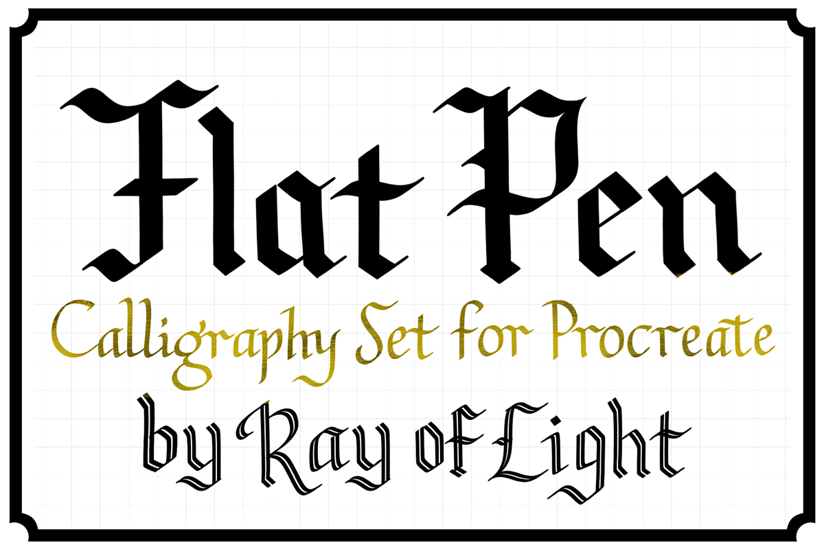 Blackletter Procreate Brushes, a Brush Add-On by Ray of Light Design (Photo 1 of 3)