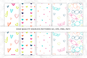 Candy hearts vector pattern set, SVG, a Pattern Graphic by Palette Pursuit (Thumbnail 4 of 9)