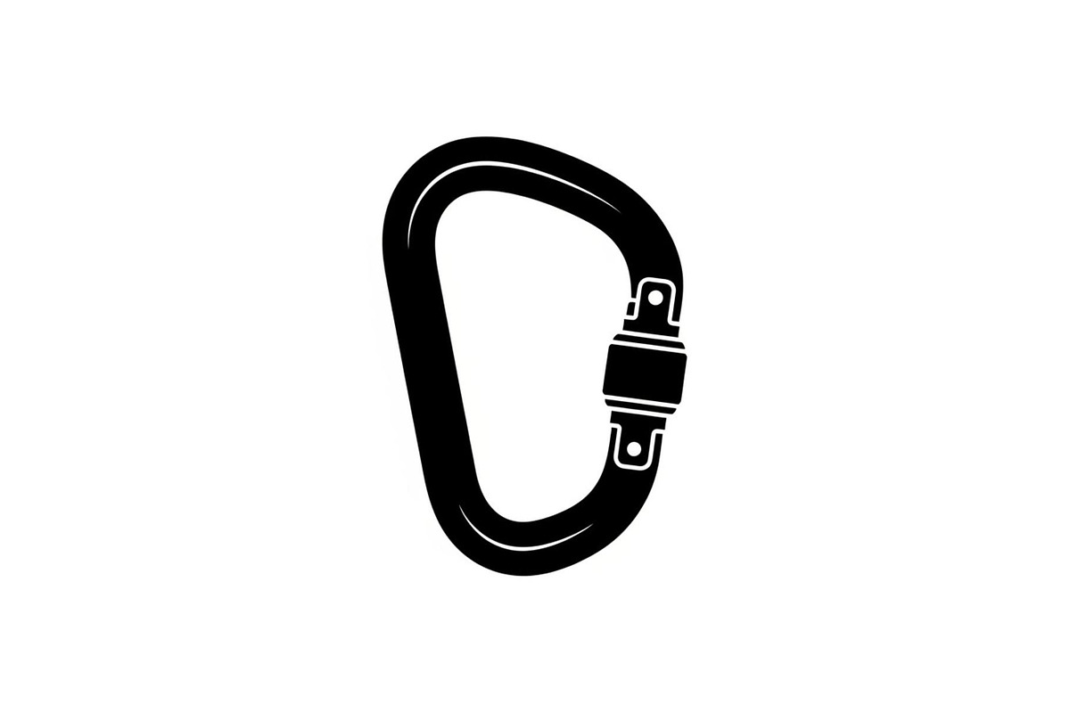 Climbing Carabiner Safety Silhouette, an Illustration by hafijul (Photo 2 of 14)