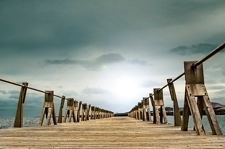 Wooden gangway featuring horizon, lanzarote, and sea