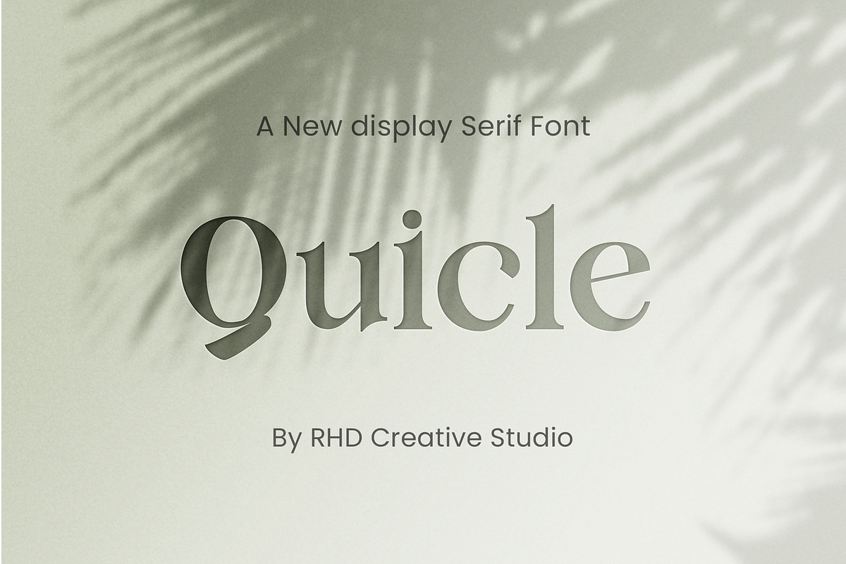 Quicle New Display Serif Font, a Font by RHD Creative Studio (Photo 1 of 7)