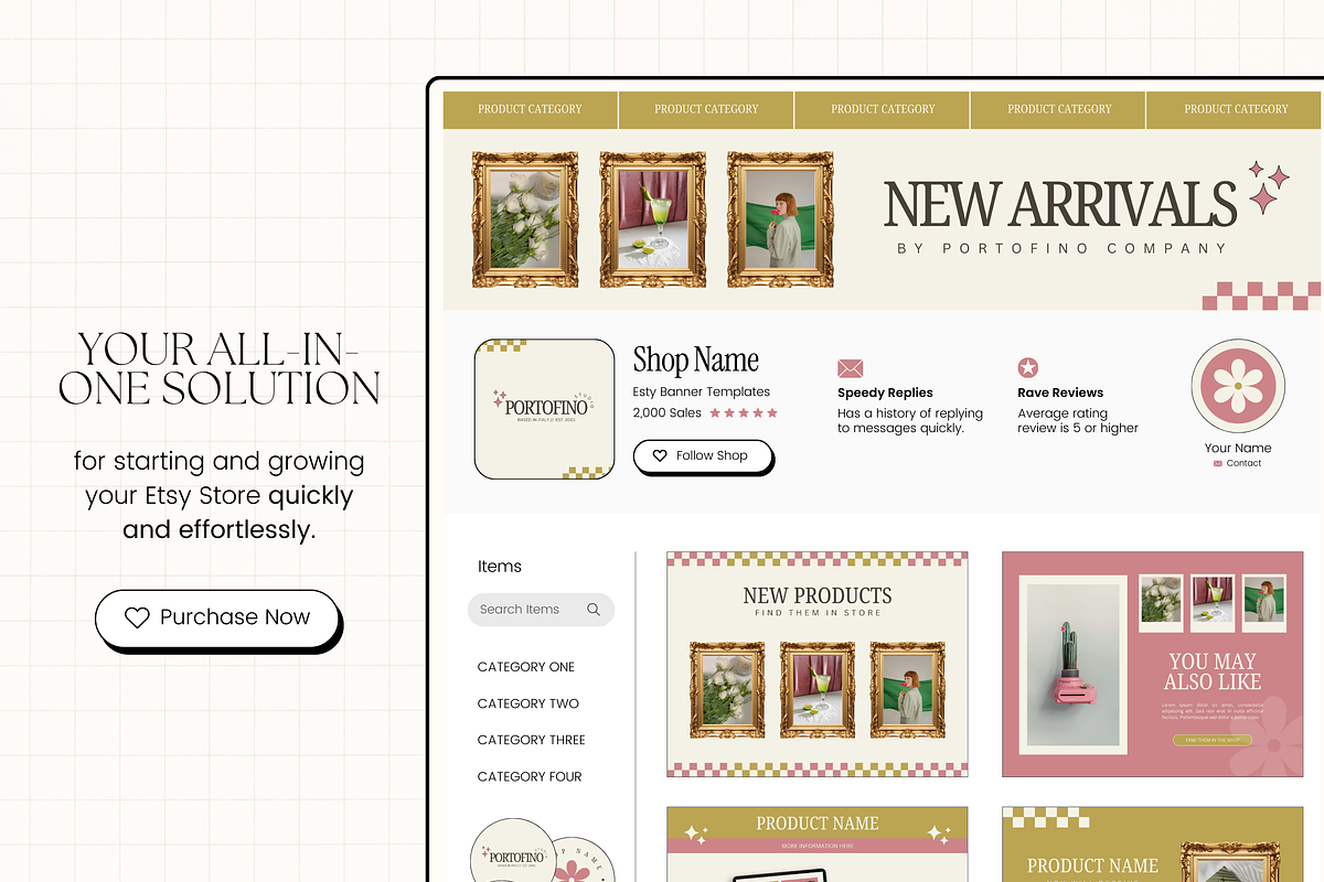 Etsy Shop Kit Branding Templates, a Branding & Logo Template by ...