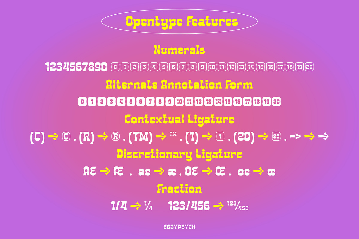 EggyPsych - a funky font, a Sans Serif Font by Brainware Graphic (Photo 3 of 8)