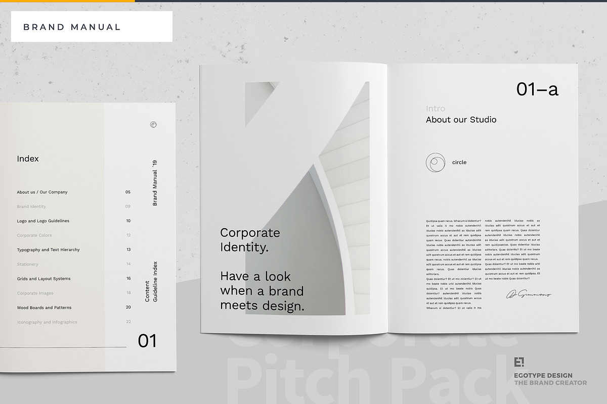 Circle Brand Manual Guidelines, a Brochure Template by Egotype (Photo 11 of 23)