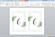 Printable Wedding Table Number, a Card Template by retrographix (Thumbnail 3 of 3)