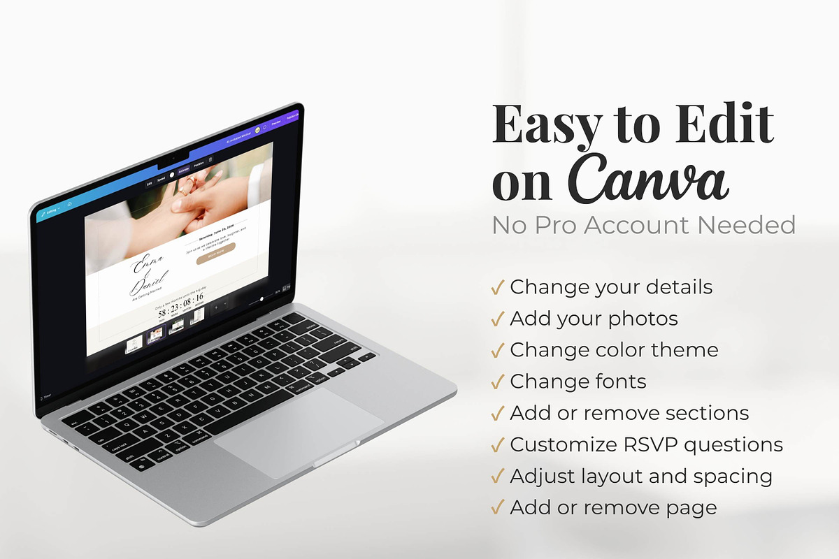 Beige Wedding Website Invitation, a Landing Page Template by Everyday Perfection (Photo 6 of 13)