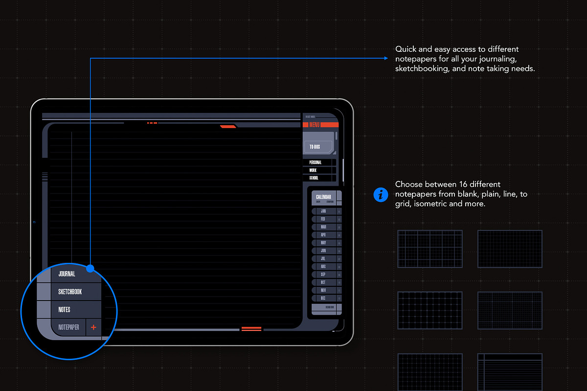 Life+ LCARS Undated Digital Planner, a Presentation Template by Bichin (Photo 8 of 9)