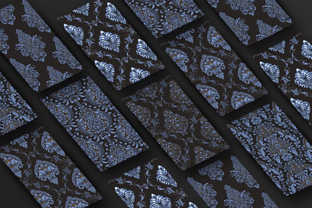 Vintage Damask patterns #1, a Pattern Graphic by GarryKillian (Photo 2 of 9)