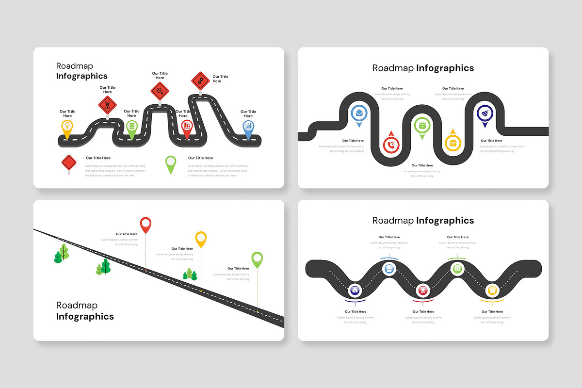 Basic Roadmap Infographic PowerPoint, a Presentation Template by Premast (Photo 4 of 4)