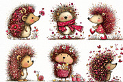 Whimsical Spring Hedgehog Clipart, an Illustration by Designworld (Thumbnail 2 of 8)