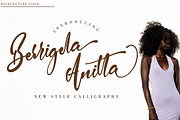 Berrigela Anitta, a Script Font by pineungtype (Thumbnail 1 of 6)
