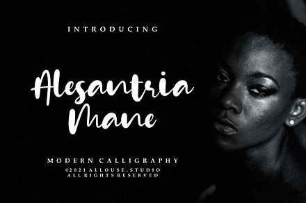Alesantria Mane Font, a Script Font by Allouse Studio