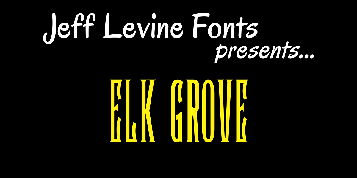 Elk Grove JNL, a Serif Font by Jeff Levine Fonts