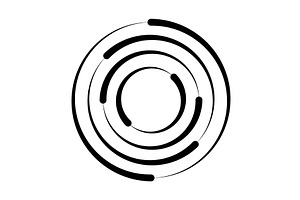 Halftone speed lines circle, an Illustration by Things for designers