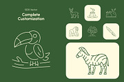 Rainforest Art Icon Set, an Outline Icon by Prosymbols (Thumbnail 5 of 7)