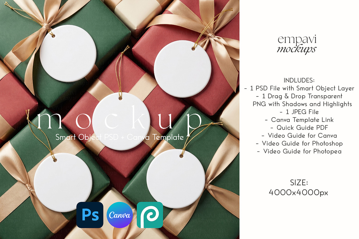 Ornament Mockup Set of 5, a Household Mockup by EmpaviMockups (Photo 1 of 5)