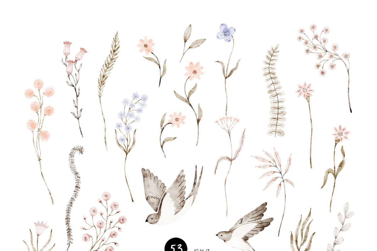 Neutral&Warm watercolor png, a Decorative Illustration by erasovas (Photo 3 of 9)