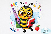 Cute School Bee PNG, a Seasonal Illustration by Daily.Designs (Thumbnail 1 of 5)
