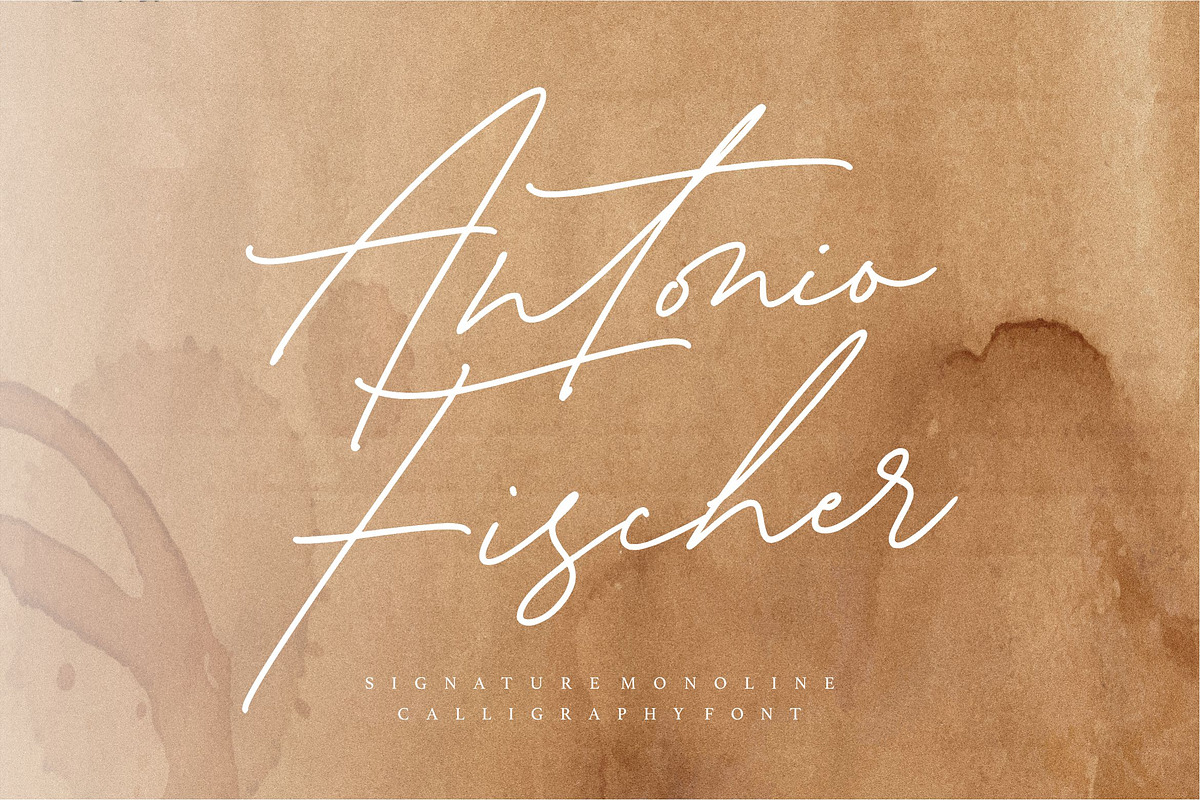Antonio Fischer - Monoline Font, a Script Font by Balpirick Studio (Photo 1 of 7)