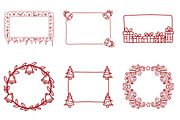 Doodle Christmas Frame SVG PNG Bundl, an Illustration by Daily.Designs (Thumbnail 3 of 4)