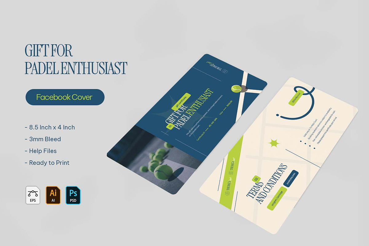 Gift For Padel - Gift Certificate, a Card Template by VUNIRA (Photo 1 of 3)