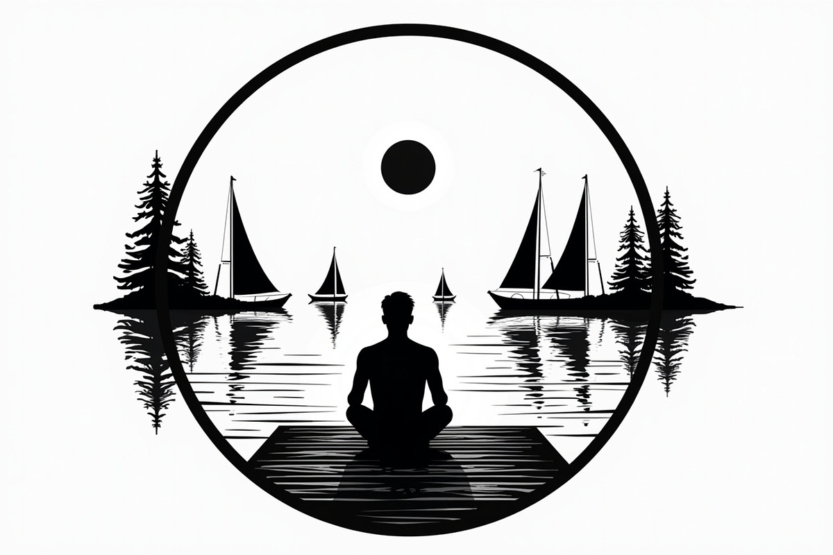 Mindful Lake Meditation Set, an Illustration by Designs_River (Photo 9 of 9)