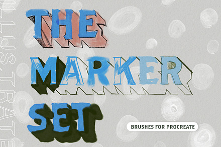 THE MARKER SET - Procreate Brushes