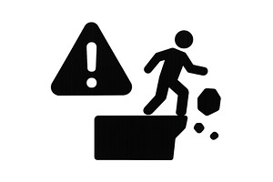 Warning sign illustrating a person, an Object Illustration by ZinetroN